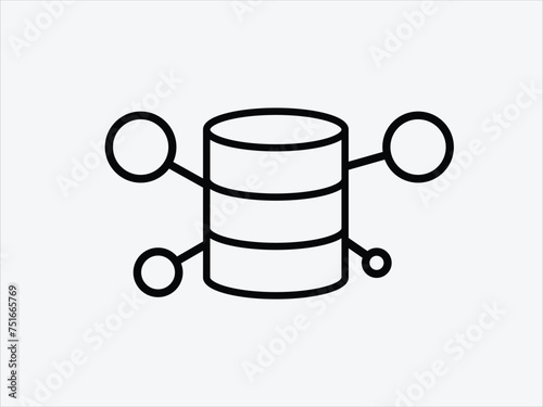 Big data analysis thin line icon set. Data processing outline pictograms for website and mobile app GUI. Digital analytics simple UI, UX vector icons