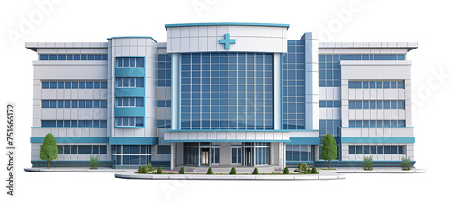 Hospital Isolated on Transparent Background
