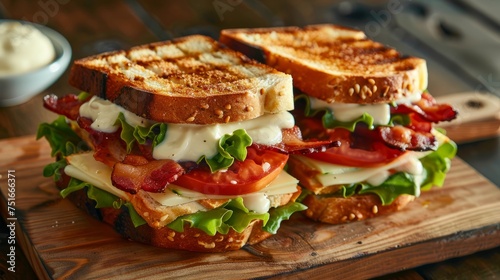 Savory BLT Sandwich on Toasted Bread: A Lunch Favorite