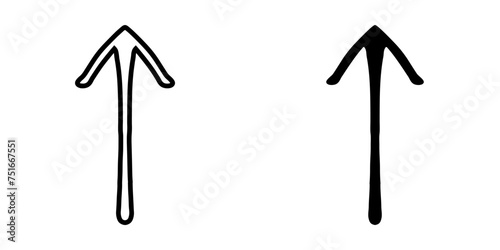 Up arrow icon vector. Scroll Up icon sign symbol vector. Move Up vector icon illustration isolated on white background