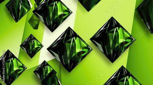 An extravagant display of lime green diamonds cascading over a vivid lime backdrop, radiating luxury.