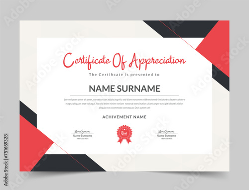 Appreciation & Achievement Certificate Template