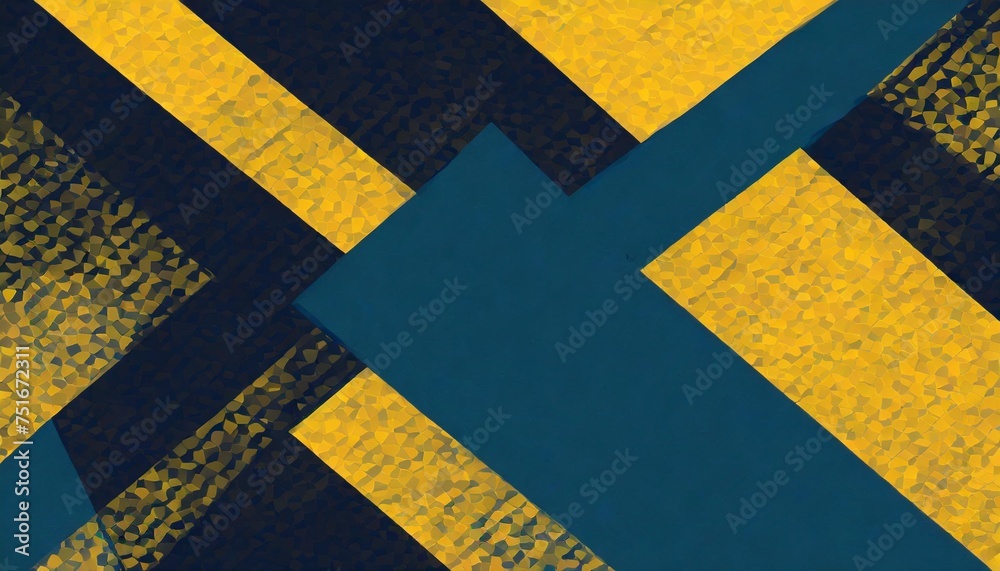 an abstract dark blue and yellow color blocking background image