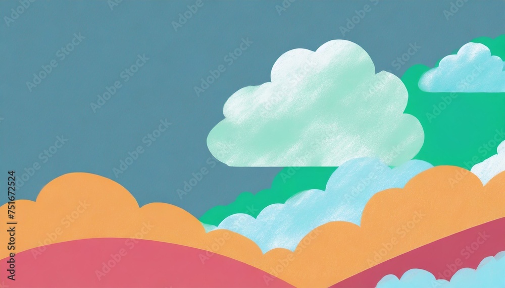 colorful cloudy background design resource