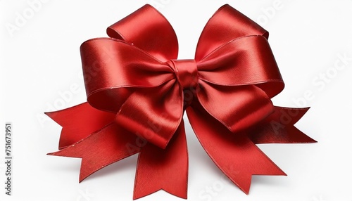 red bow isolated on white background with clipping path full depth of field focus stacking png