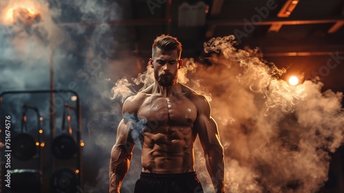 muscular man burning calories