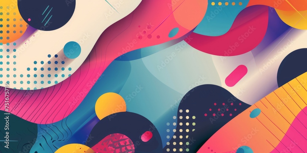 Various circles and dots in vibrant colors form a lively and dynamic abstract background. The circles are scattered across the image, creating a playful and energetic visual composition.