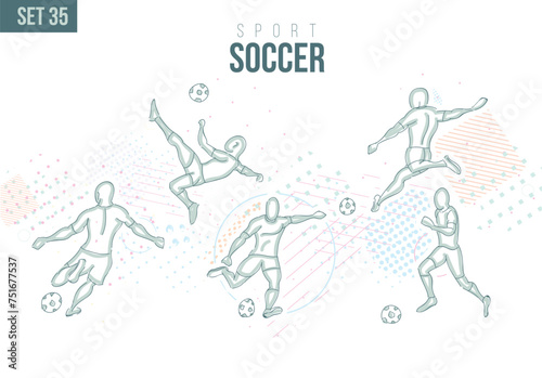 Soccer sport Tournament Summer Games , games sport hand-drawn doodles. vector illustration set game background 