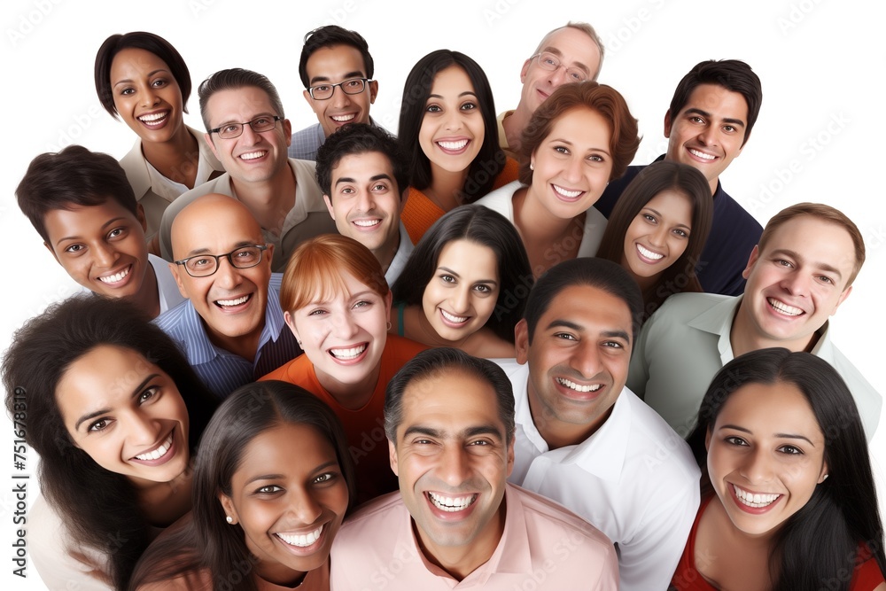 Diverse group of people smiling happy faces Diverse group of people smiling happy faces