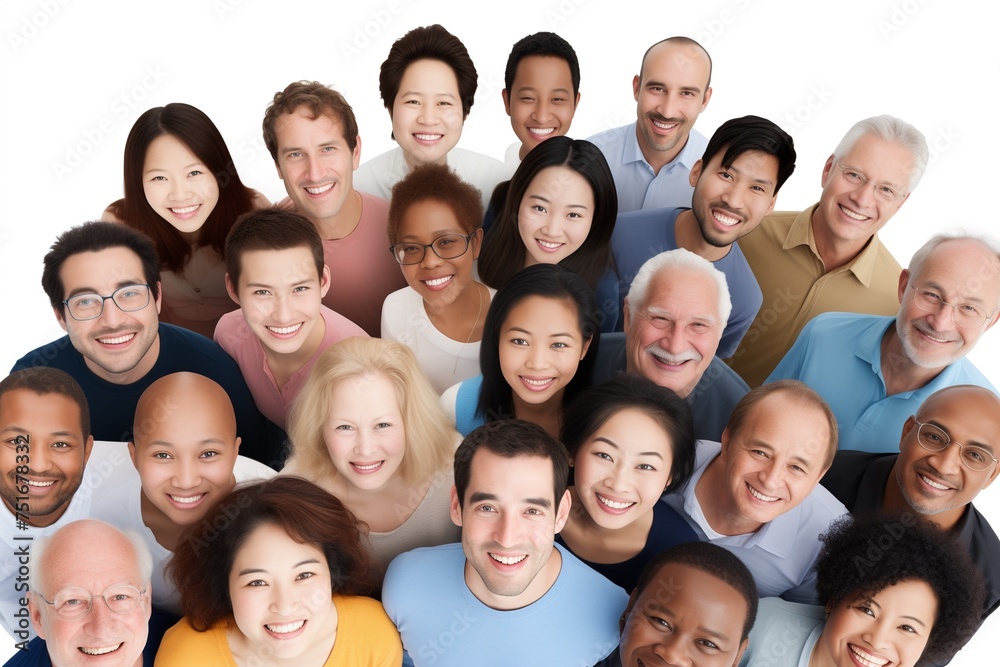 Diverse group of people smiling happy faces Diverse group of people smiling happy faces