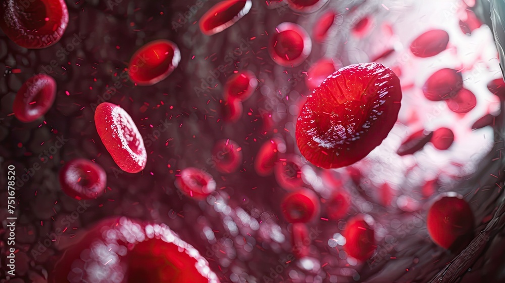 Red blood cells in arteries and veins, medical science background. health care Red blood cells in arteries and veins, medical science background. health care