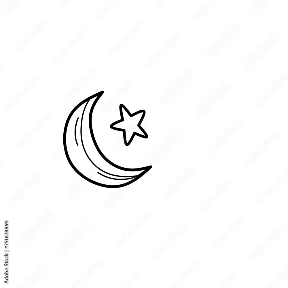 Ramadan Kareem with Hand drawn doodle style Ramadan Kareem with Hand drawn doodle style