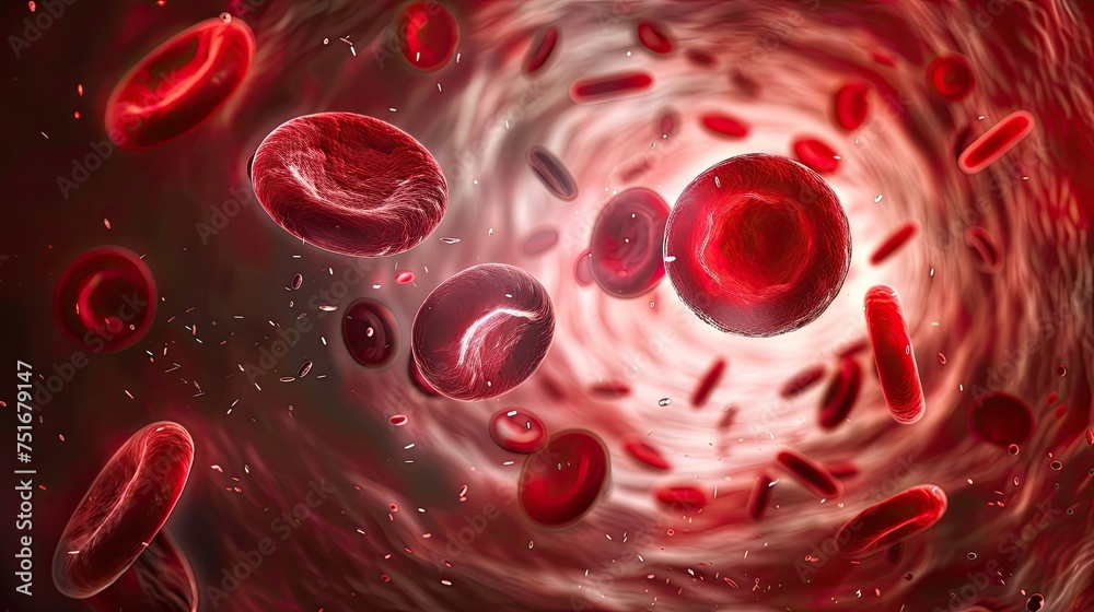Red blood cells in arteries and veins, medical science background. health care Red blood cells in arteries and veins, medical science background. health care
