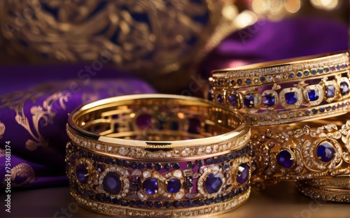 Indian traditional wedding jewellery, bangles with huldi kumkum