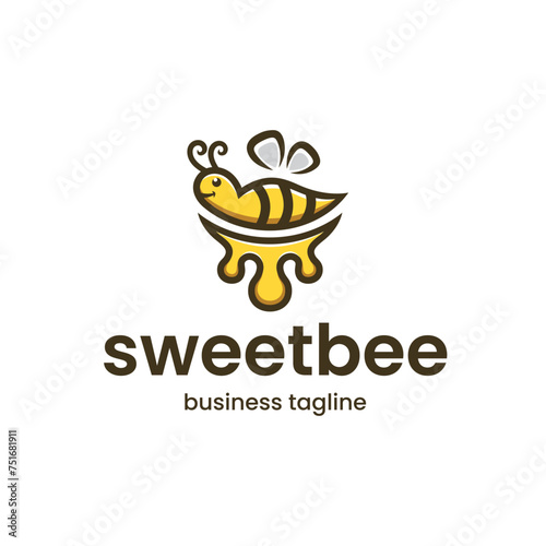 sweet bee logo design