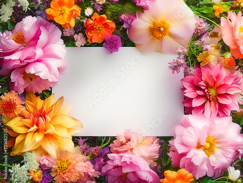 Vibrant Floral Frame with Blank Space © Svetlana Kolpakova