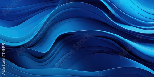 3D Blue Wavy Shapes