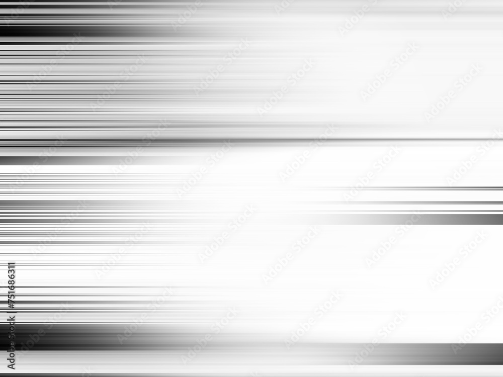 Fototapeta premium Black and white stripe abstract background. Motion effect. Grayscale fiber texture backdrop and banner. Monochrome gradient pattern and textured wallpaper.