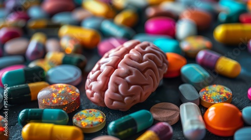 Cognitive enhancement supplements optimizing brain function and mental performance photo