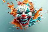 April 1st, April Fools Day, funny clown with balloons, circus performer, funny the laughing clown, April fools Day symbol