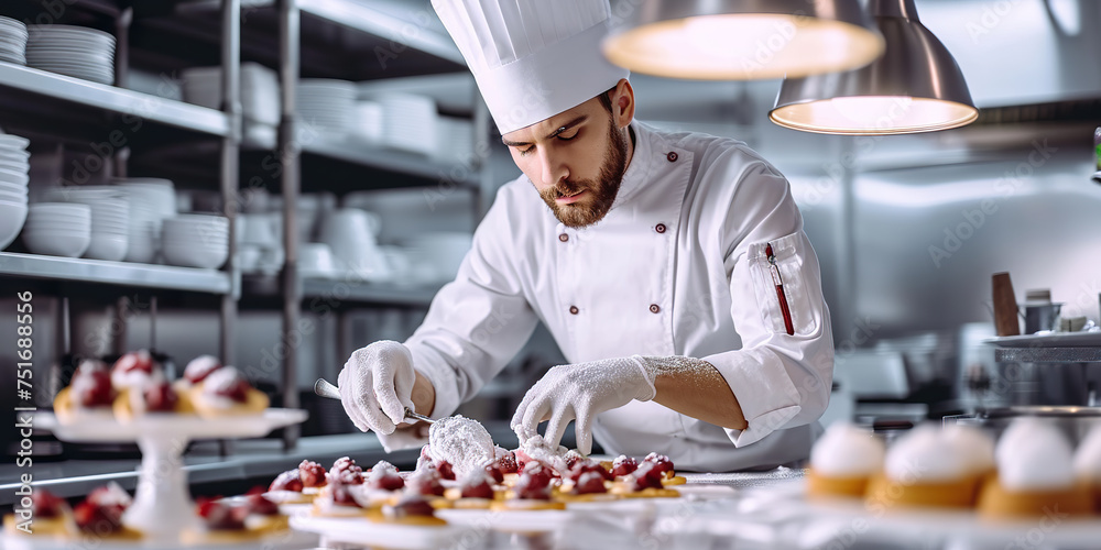 Chef cook in restaurant or hotel kitchen Chef cook in restaurant or hotel kitchen
