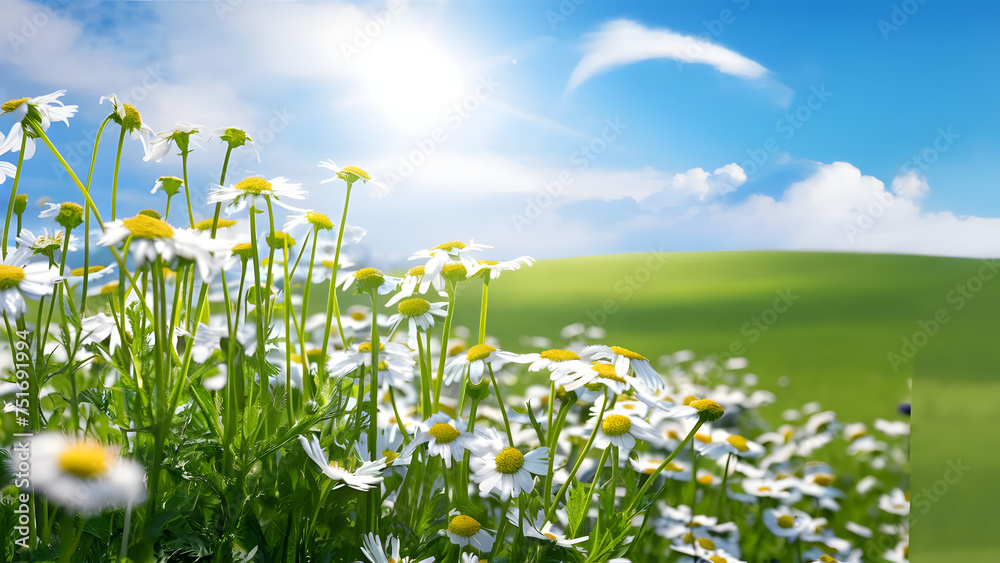 meadow with daisies meadow with daisies
