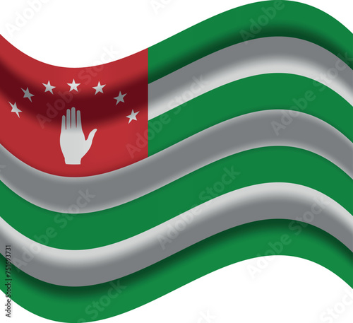 abkhazia flag with wind icon