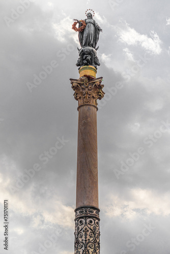 Column of the Immaculate Conception in Rome, Italy photo