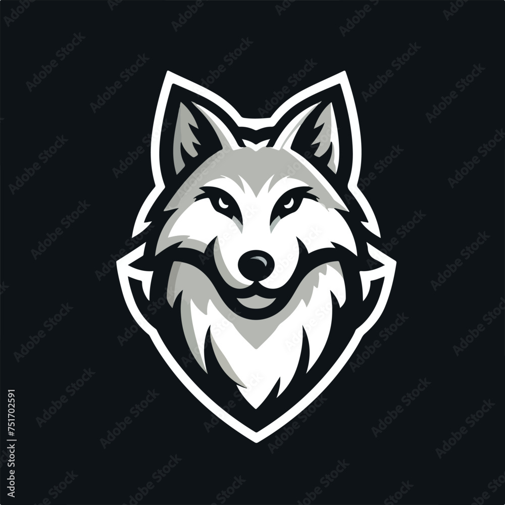 Naklejka premium Esport vector logo wolf, wolf icon, wolf head, vector, sticker