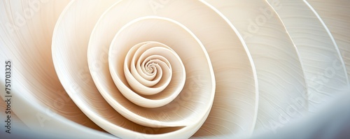 Closeup of Interior of a Shell, Spiral Snail, Texture Background Wallpaper