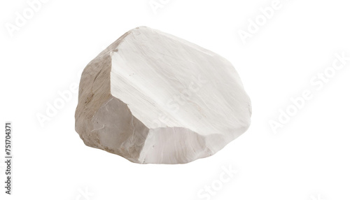 White stone, isolated on transparent background.