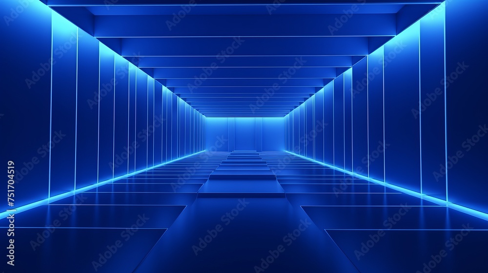 3D Blue Room with Light Style Background. 3D Blue Room with Light Style Background.