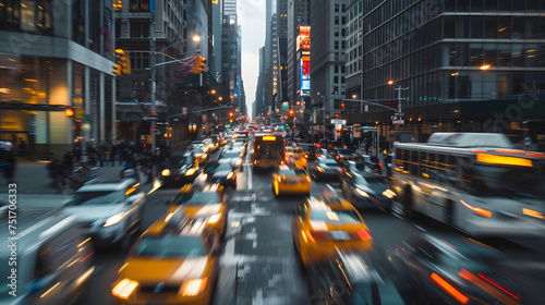 traffic speed motion blur at a big city © Jannik