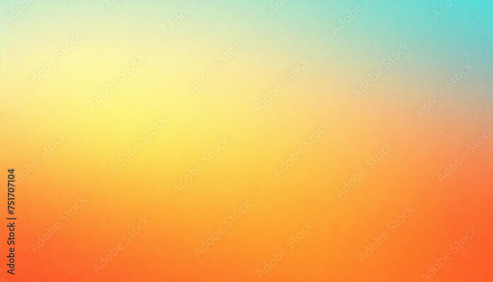 blue orange yellow, color gradient, abstract background smooth transition, empty space, grainy noise rough texture