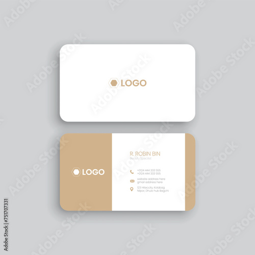 Vector business card mockup template design