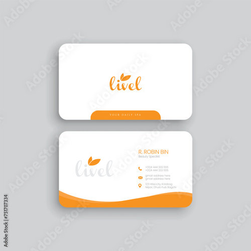 Vector business card mockup template design