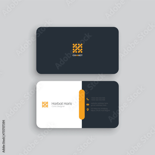 Vector business card mockup template design