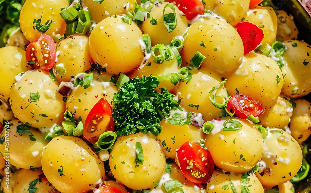 Capture the essence of Potato Salad in a mouthwatering food photography shot Capture the essence of Potato Salad in a mouthwatering food photography shot