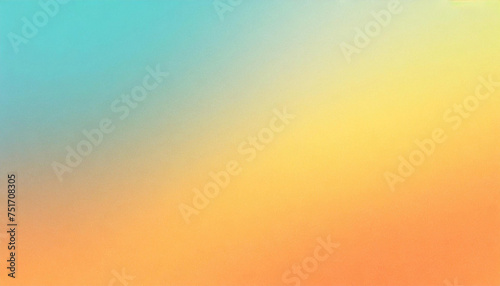 blue orange yellow, color gradient, abstract background smooth transition, empty space, grainy noise rough texture