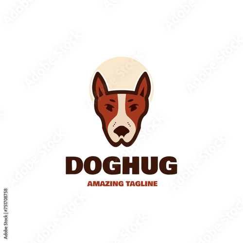 dog cute front of designs logo