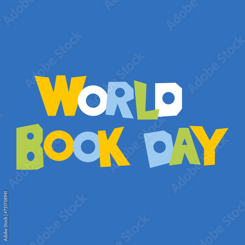 Multicolored lettering World Book Day