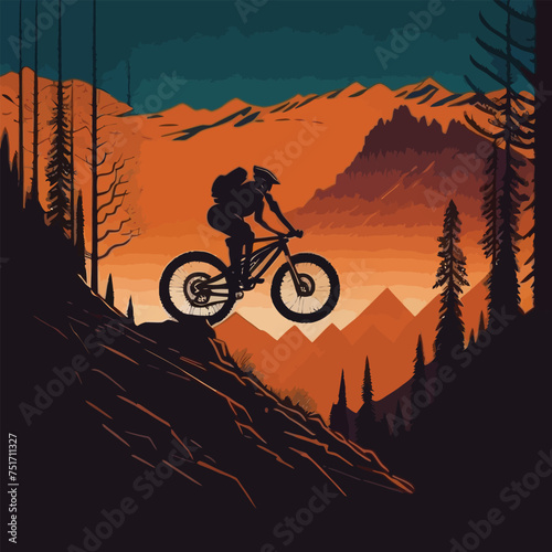 Awesome BiCycle Vector Illustration for Shirt Design