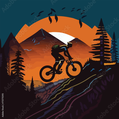 Awesome BiCycle Vector Illustration for Shirt Design