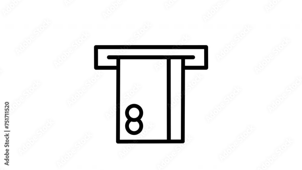 Debit card machine motion graphics icon Debit card machine motion graphics icon