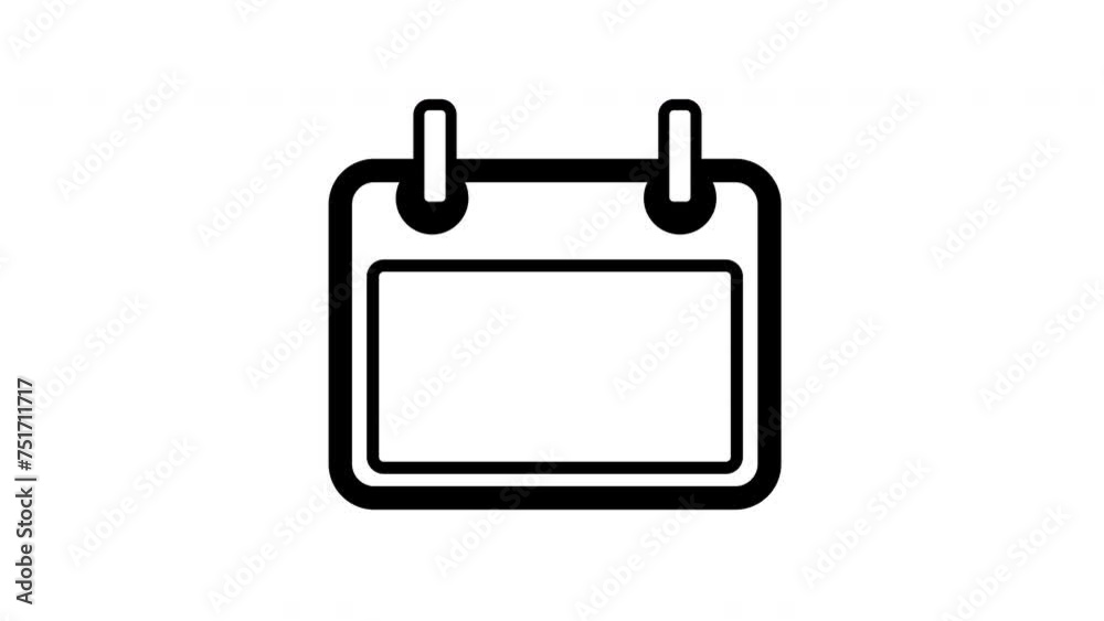 Calendar icon animated motion graphics Calendar icon animated motion graphics