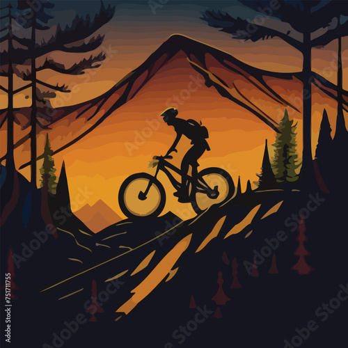 Awesome BiCycle Vector Illustration for Shirt Design