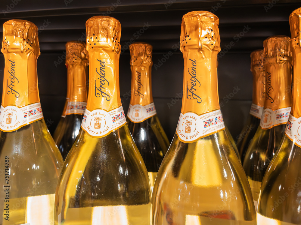 Bottles of Freixenet Cava on Store Shelf Stock Photo Adobe Stock