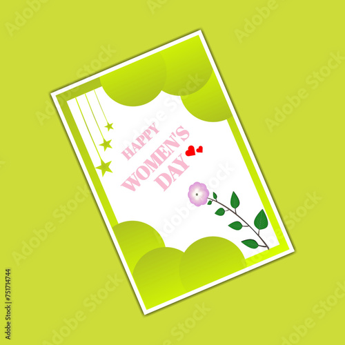 Happy women's day greething card women empowerment women's rights vector design 