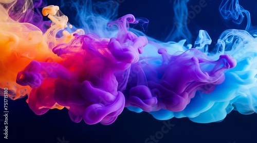 Colorful Ink Swirling and Dropping in Water - Abstract Ink Abstraction