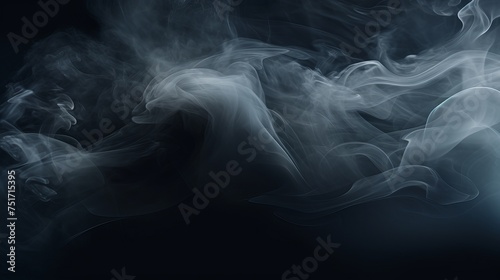 Conceptual Image of Swirling Fumes in Dark Interior